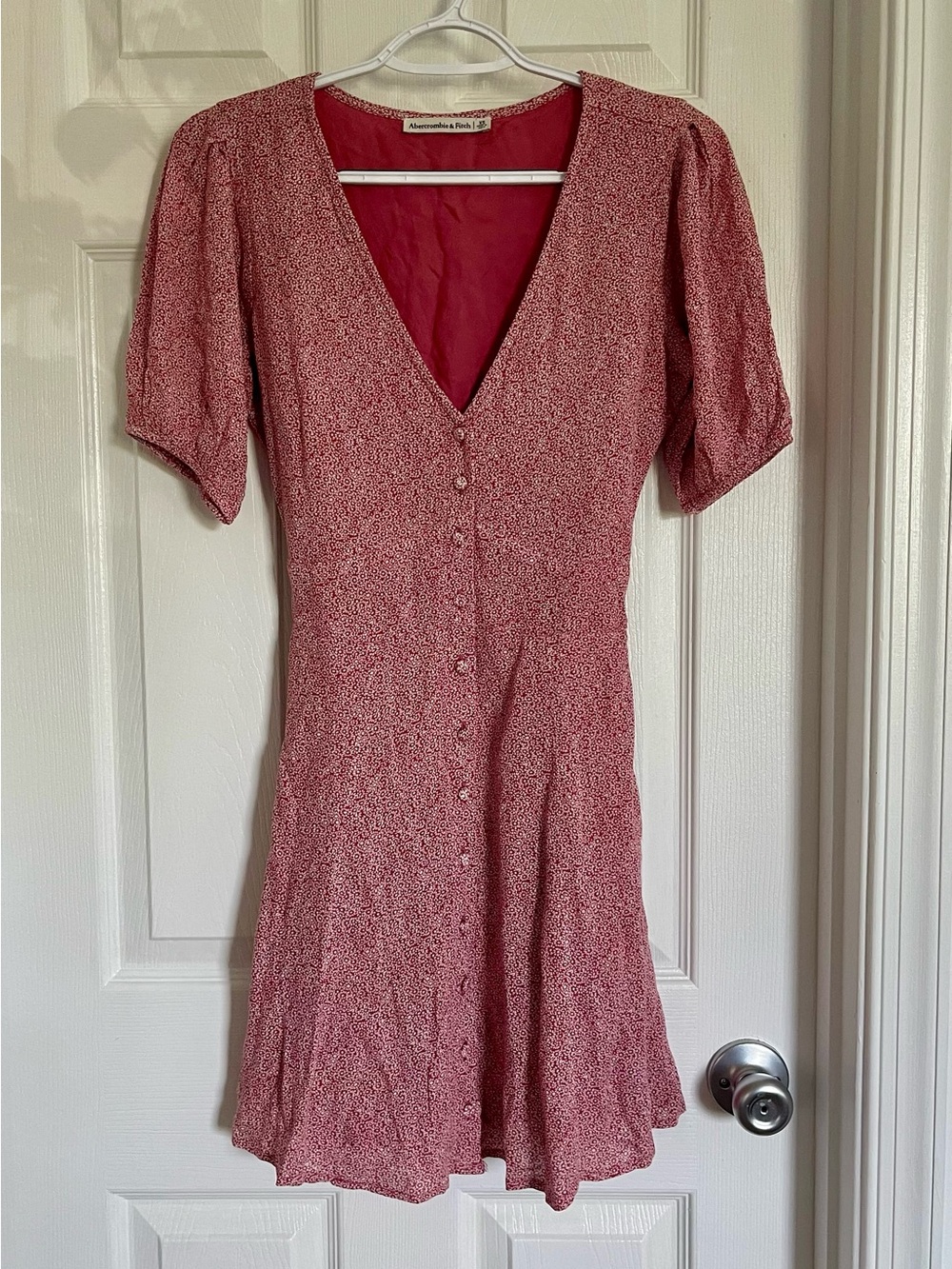 Abercrombie & Fitch Dusty Rose Mini Dress with Tiny Floral Print
